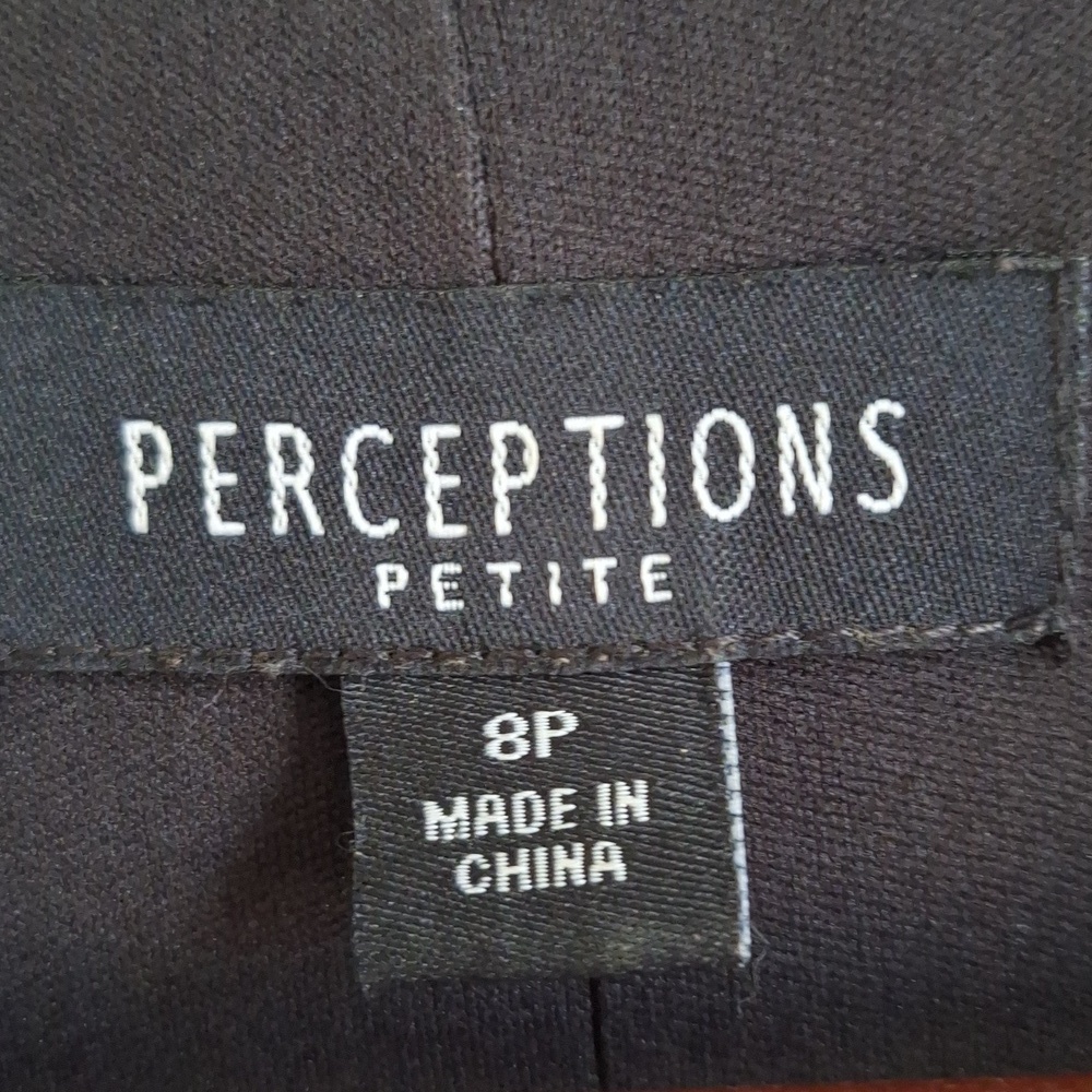 Perceptions Black and White Polka Dot Mini Dress Size 8P - Picture 7 of 9